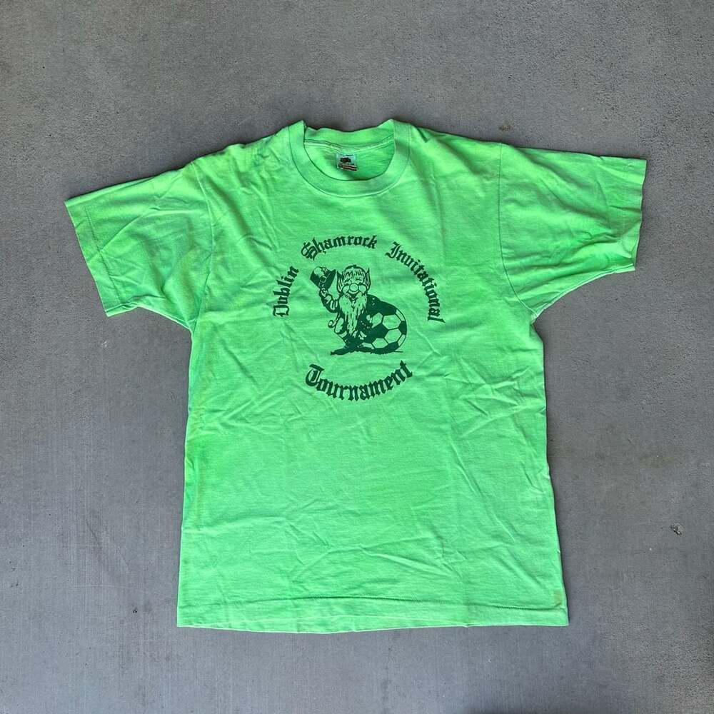 Fruit of the Loom 1990s Dublin Shamrock Invitational Tournament Soccer T-Shirt